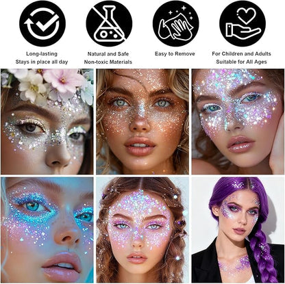 Glitter Body Paint Stick, Long Lasting Shimmering Body Glitter, Body Makeup for Women & Girls, Cosmetic Product for Party