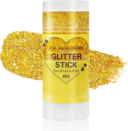 Glitter Body Paint Stick, Long Lasting Shimmering Body Glitter, Body Makeup for Women & Girls, Cosmetic Product for Party