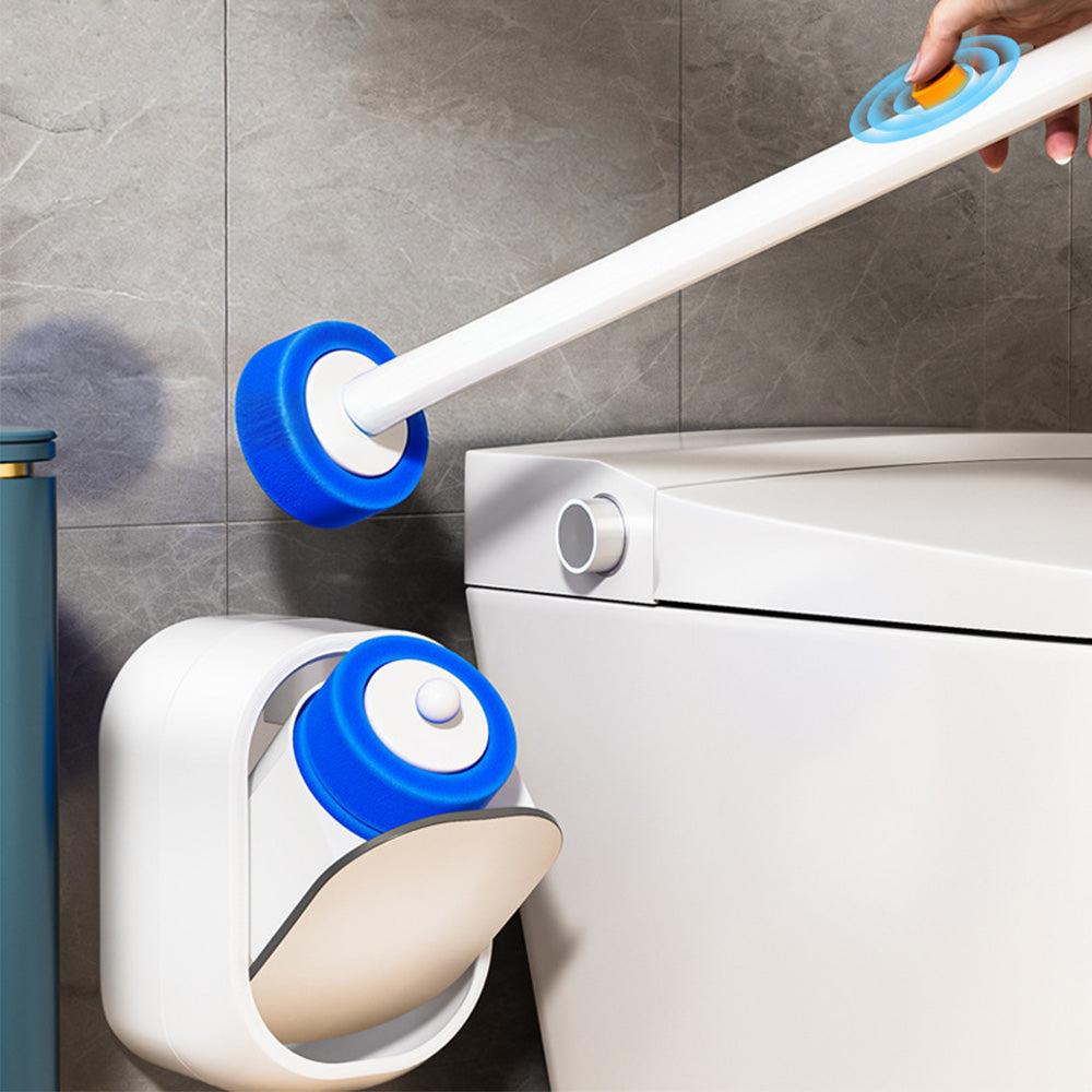 💧Disposable Toilet Bowl Brush and Holder Cleaning System with Cleanser-Infused Heads