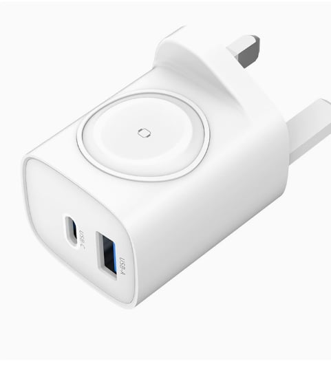 3-in-1 Magnetic Wireless Cordless PD USB-C Wall Charger Block
