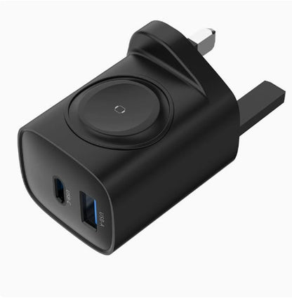 3-in-1 Magnetic Wireless Cordless PD USB-C Wall Charger Block