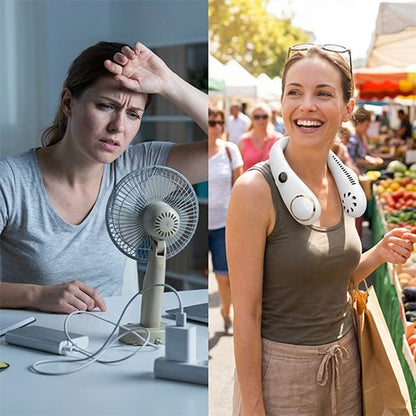 🌀Ditch Old Hand Fans – This New Revolutionary Neck Fan Keeps You Cool Hands-Free