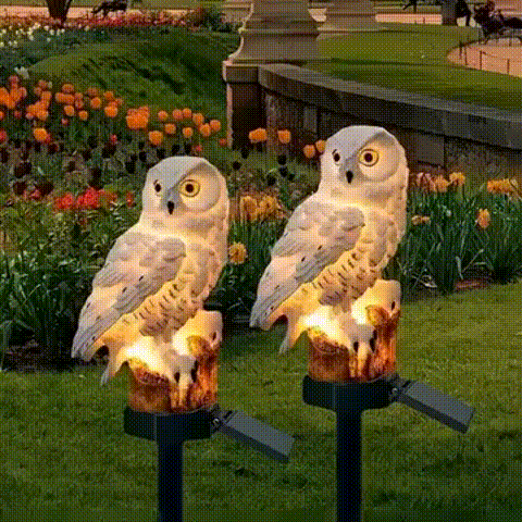 🔥 Waterproof owl-shaped solar lamp – LED pathway light for lawns, gardens and outdoor decorations