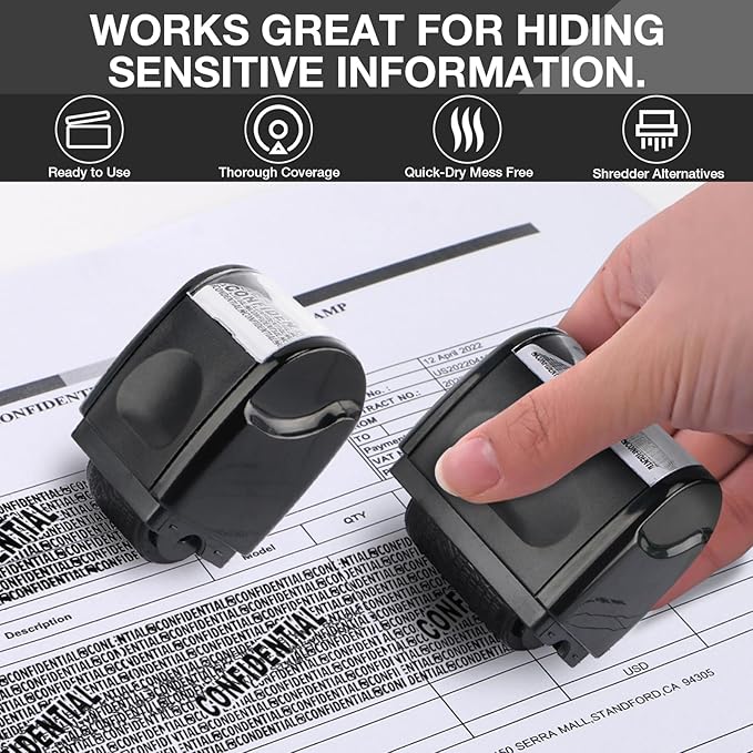 🔥🔥Privacy Protection Security Roller Stamp — Address & Billing Info Blocker, Home & Office Mailing Essentials