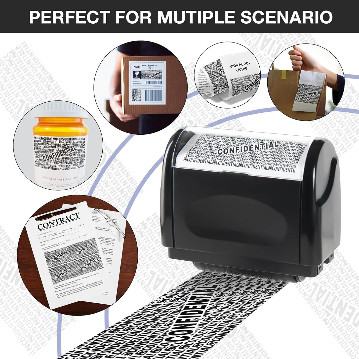 🔥🔥Privacy Protection Security Roller Stamp — Address & Billing Info Blocker, Home & Office Mailing Essentials