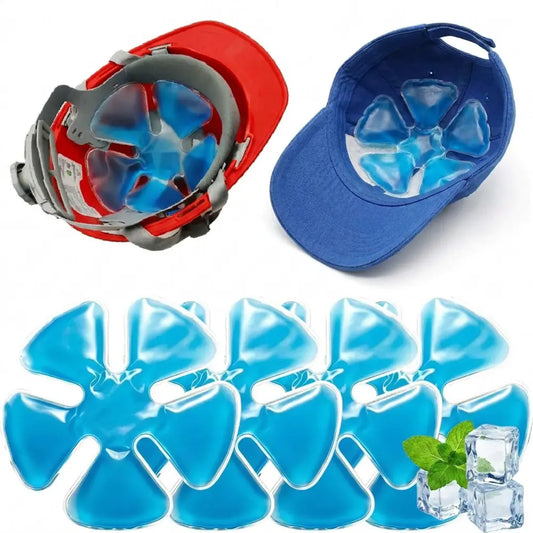 ❄️ Reusable Cooling Gel Ice Packs, Cold Inserts for Hard Hats & Sun Hats, Summer Heat Relief