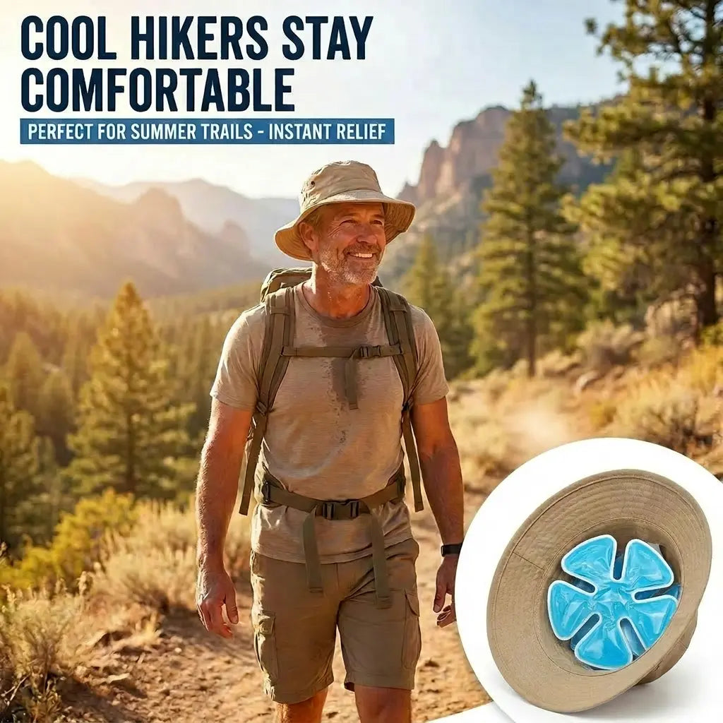 ❄️ Reusable Cooling Gel Ice Packs, Cold Inserts for Hard Hats & Sun Hats, Summer Heat Relief
