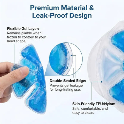 ❄️ Reusable Cooling Gel Ice Packs, Cold Inserts for Hard Hats & Sun Hats, Summer Heat Relief
