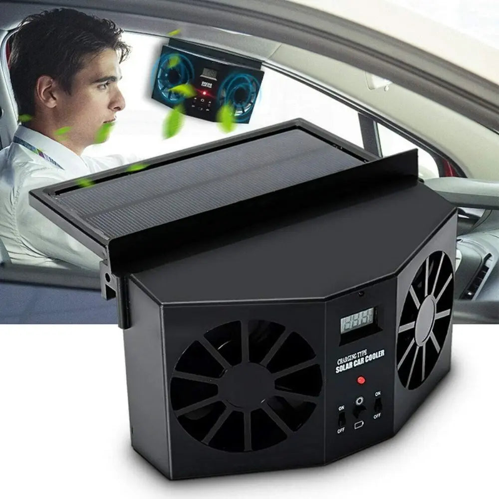 Solar-Powered Car Window Exhaust Fan – Energy-Saving Ventilator with Air Purifier & Radiator Function