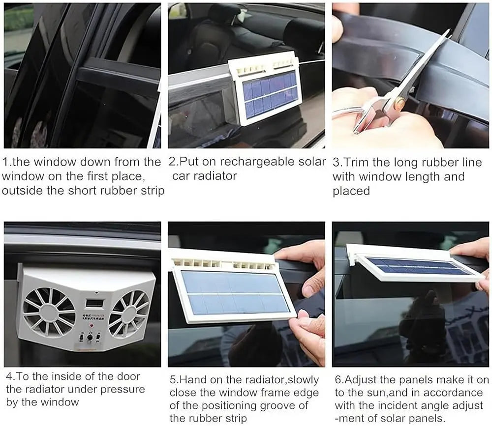Solar-Powered Car Window Exhaust Fan – Energy-Saving Ventilator with Air Purifier & Radiator Function