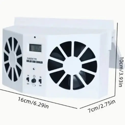 Solar-Powered Car Window Exhaust Fan – Energy-Saving Ventilator with Air Purifier & Radiator Function