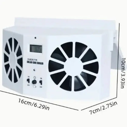 Solar-Powered Car Window Exhaust Fan – Energy-Saving Ventilator with Air Purifier & Radiator Function