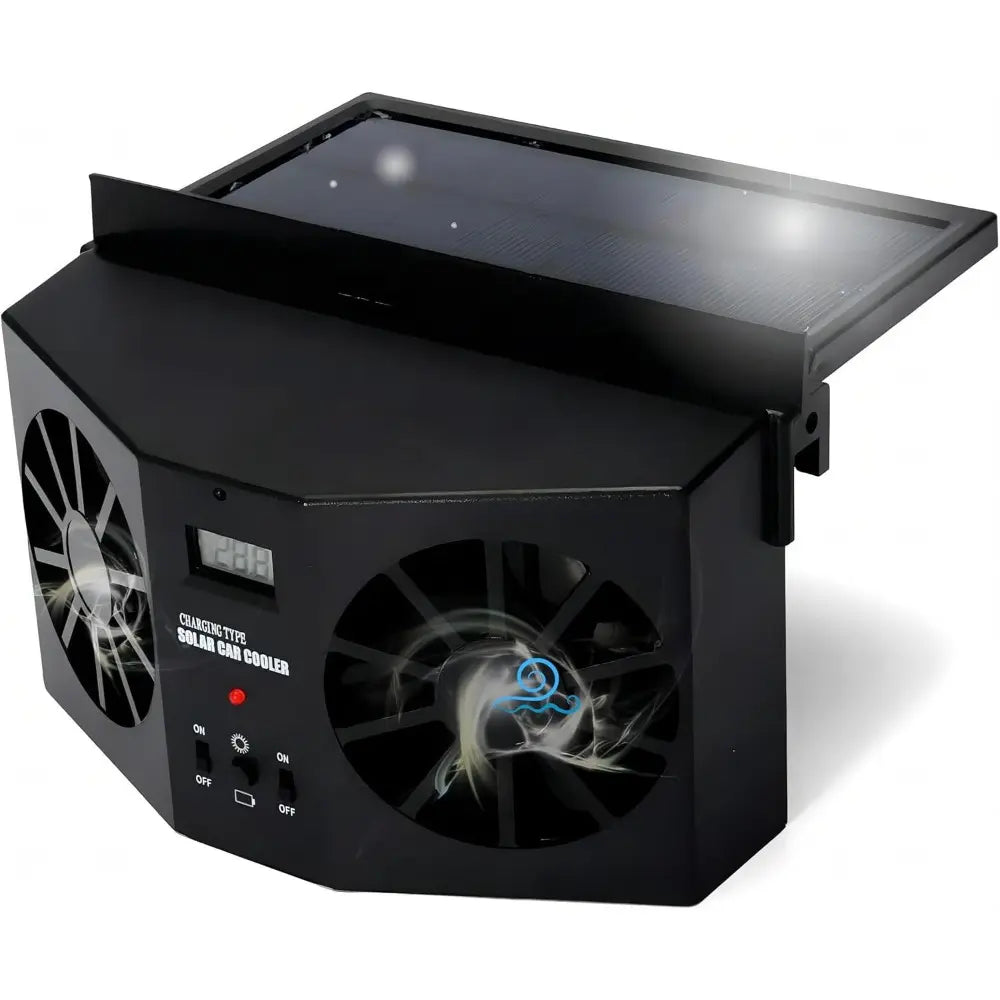 Solar-Powered Car Window Exhaust Fan – Energy-Saving Ventilator with Air Purifier & Radiator Function
