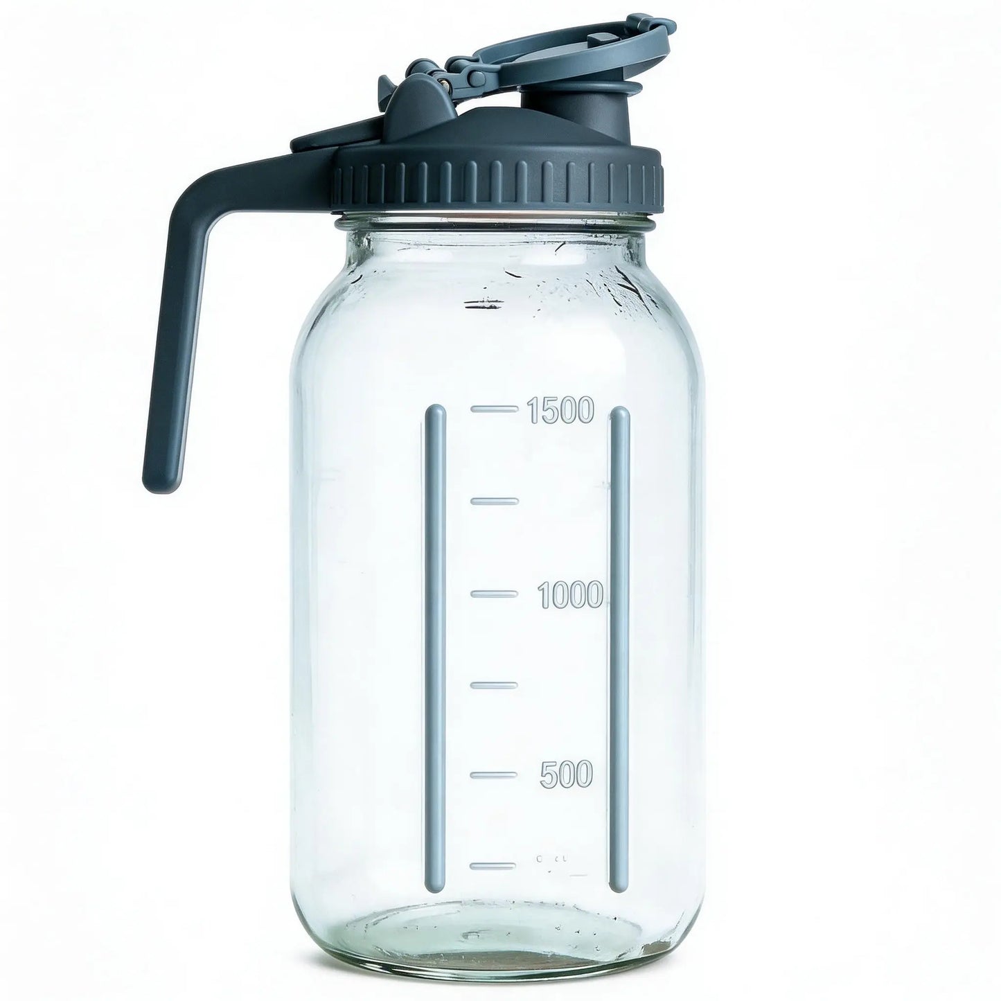 🧊✨ 64oz Thickened Borosilicate Glass Pitchers | Food-Grade Safe with Leakproof Flip Lids
