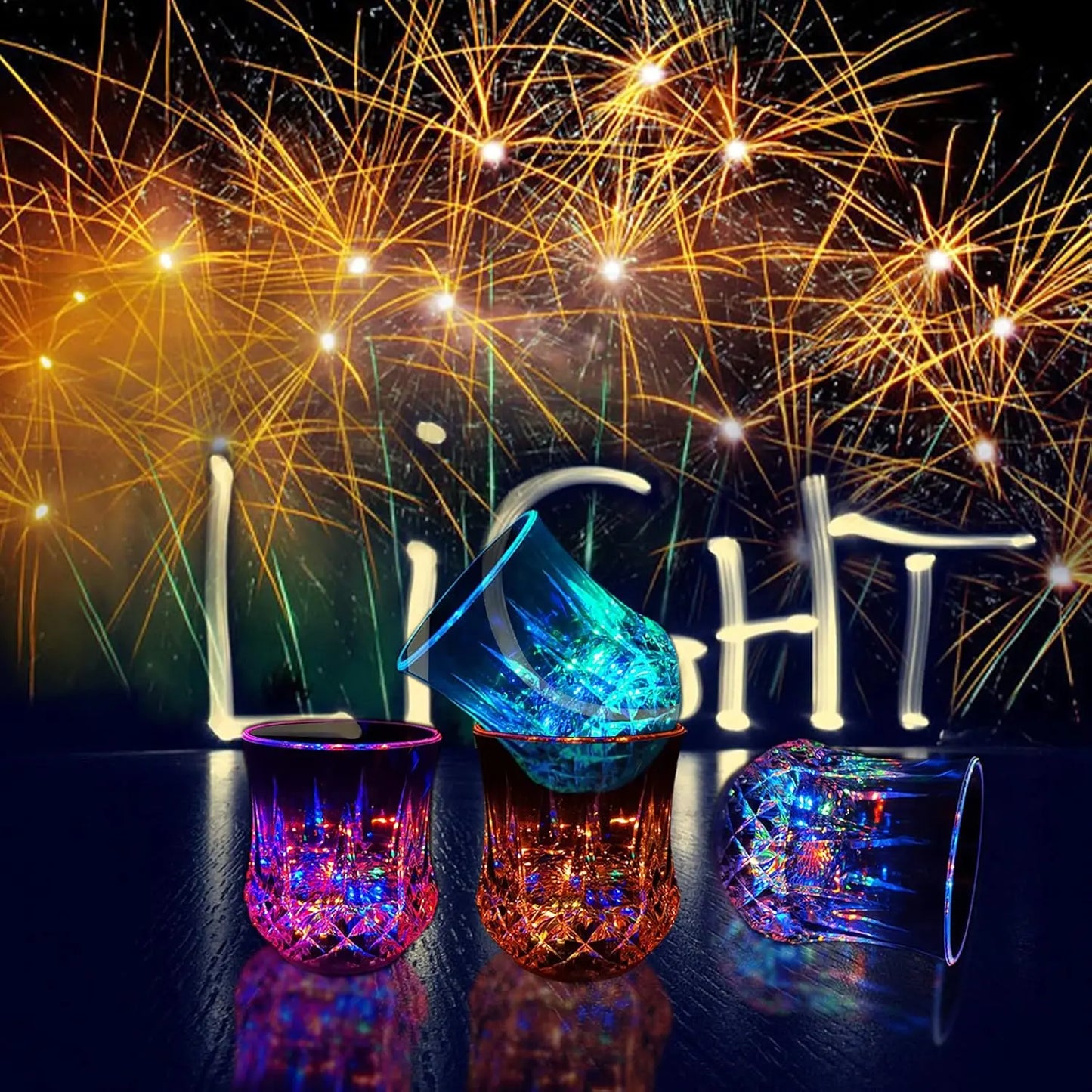 Liquid Activated LED Flash Crystal Drink Set✨🥤