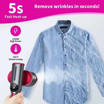 ✨7-Mode Portable Garment Steamer | 5s Fast Heat LED Handheld Travel Iron