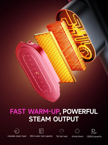 ✨7-Mode Portable Garment Steamer | 5s Fast Heat LED Handheld Travel Iron