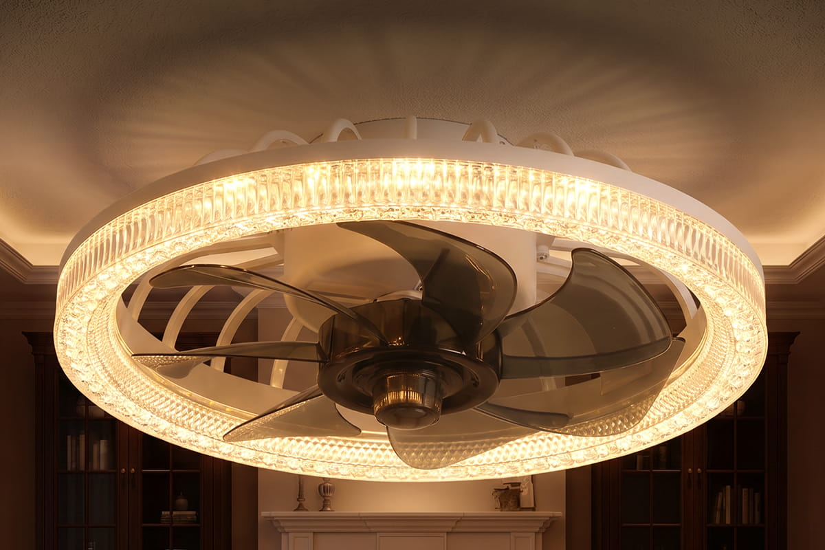 2-in-1 Remote-Controlled Ceiling Fan with LED Light – Energy-Efficient, Quiet Motor & Perfect for Home Comfort 🏠