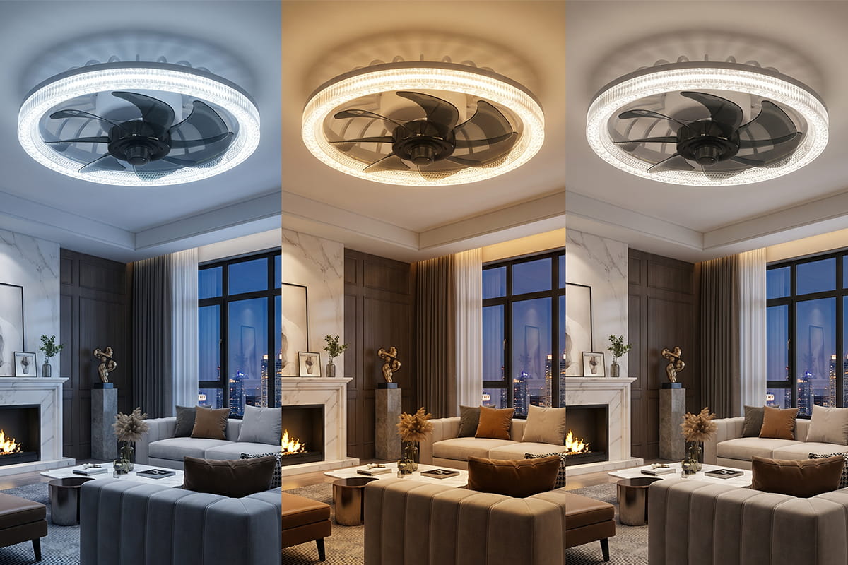 2-in-1 Remote-Controlled Ceiling Fan with LED Light – Energy-Efficient, Quiet Motor & Perfect for Home Comfort 🏠