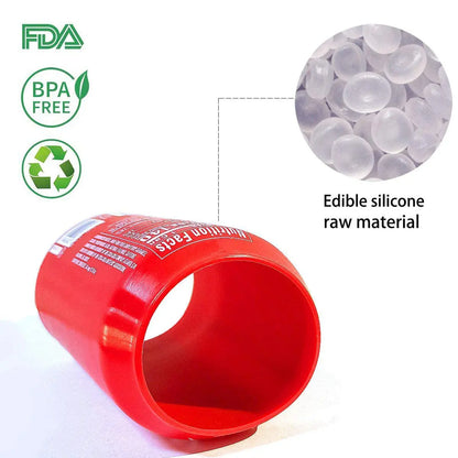 🥤 Silicone Can Sleeve Disguise Cover, Hide Drinks as Coke Can, Food-Grade Silicone Drink Accessory