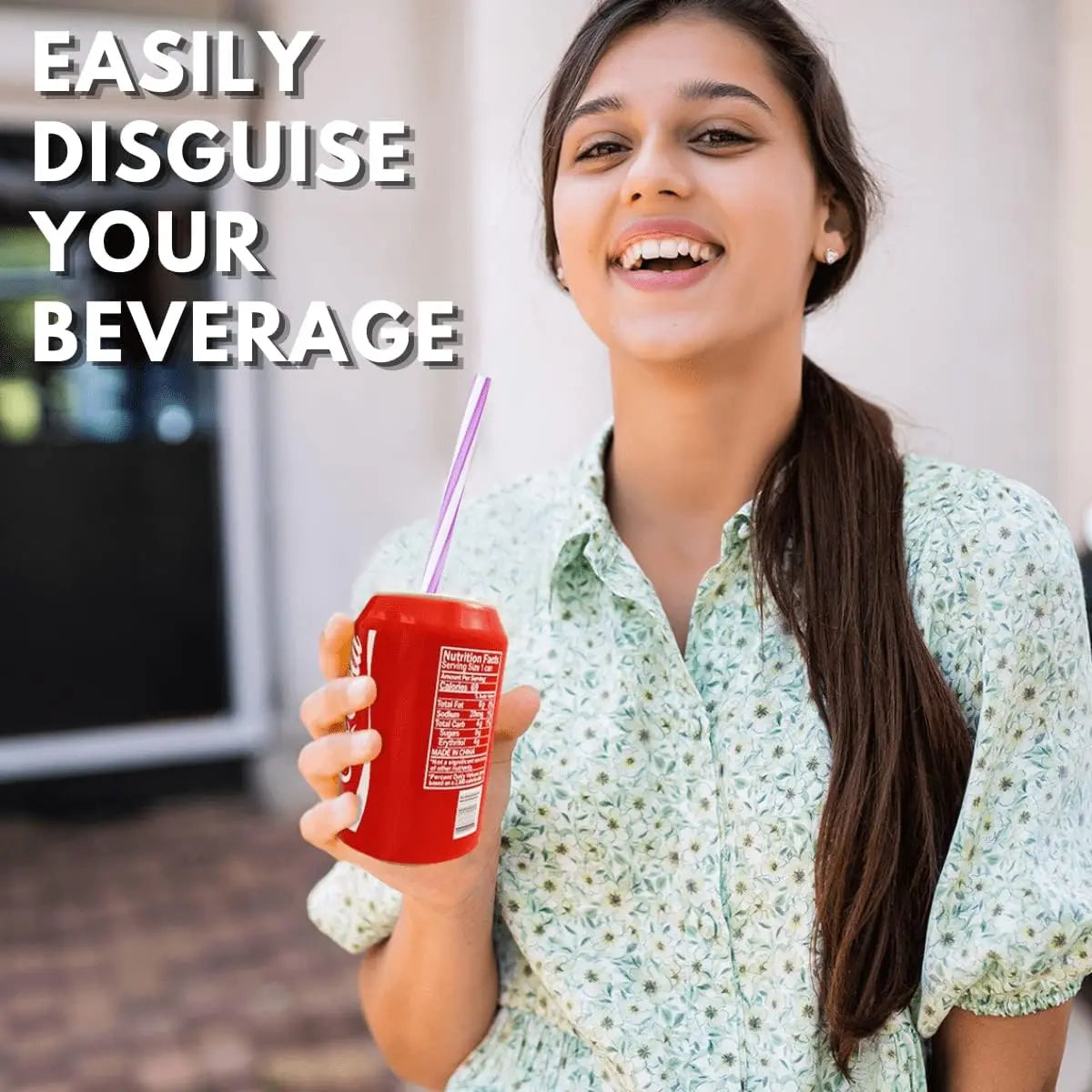🥤 Silicone Can Sleeve Disguise Cover, Hide Drinks as Coke Can, Food-Grade Silicone Drink Accessory