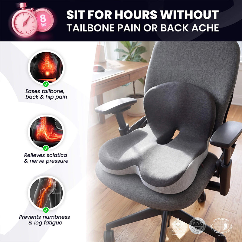 Memory foam one-piece seat and backrest cushion and pillow✨