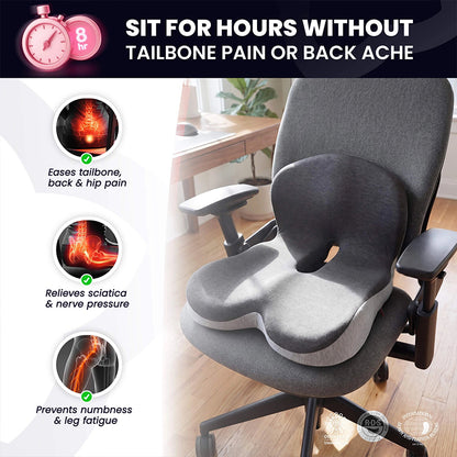 Memory foam one-piece seat and backrest cushion and pillow✨