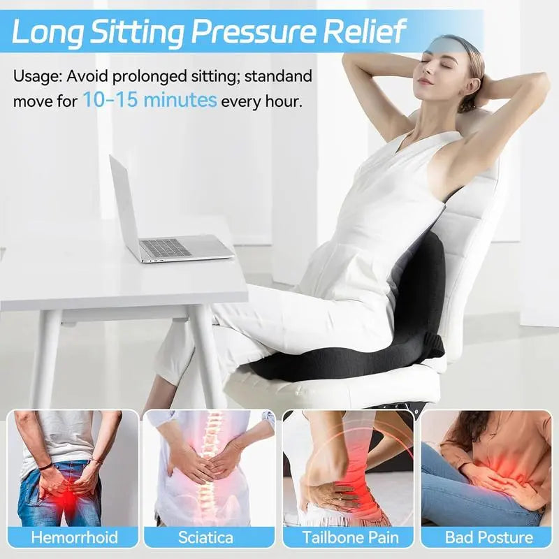 Memory foam one-piece seat and backrest cushion and pillow✨