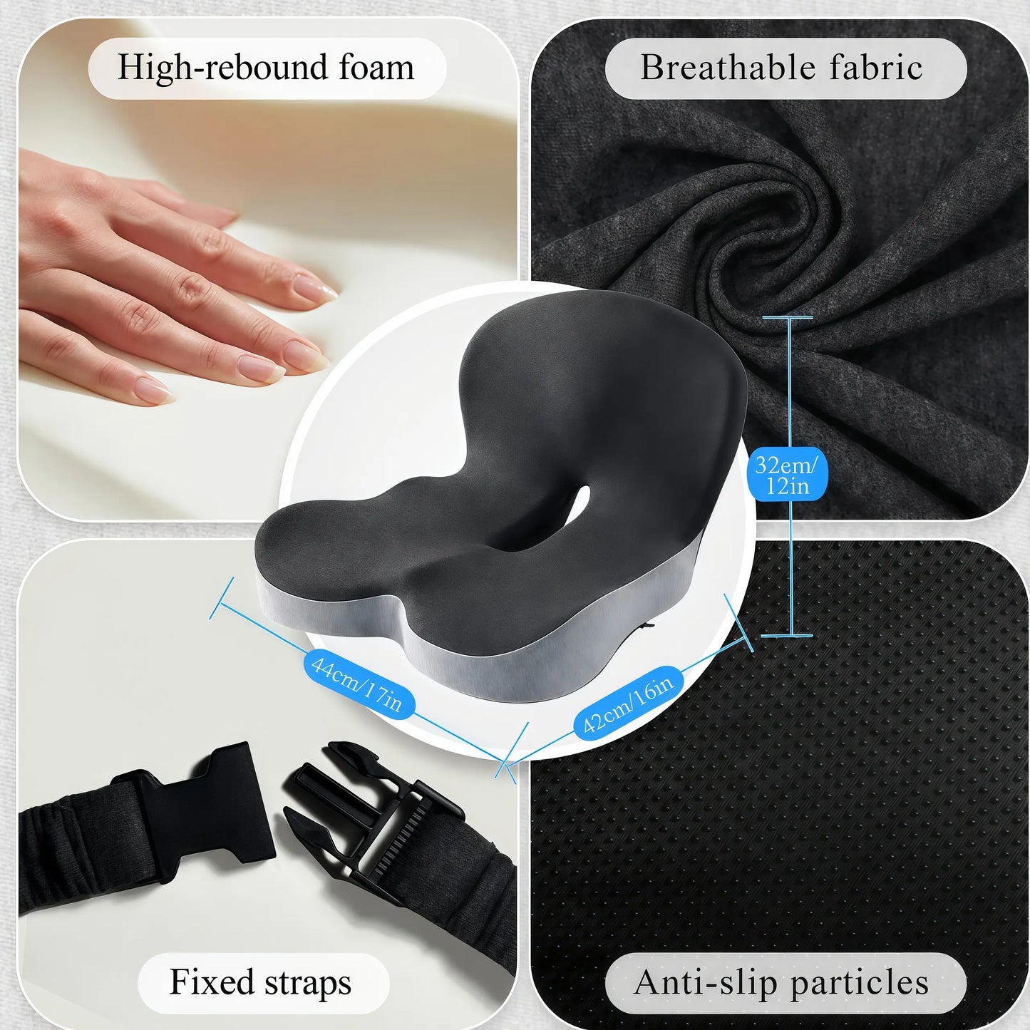 Memory foam one-piece seat and backrest cushion and pillow✨