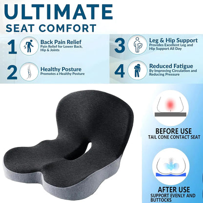 Memory foam one-piece seat and backrest cushion and pillow✨