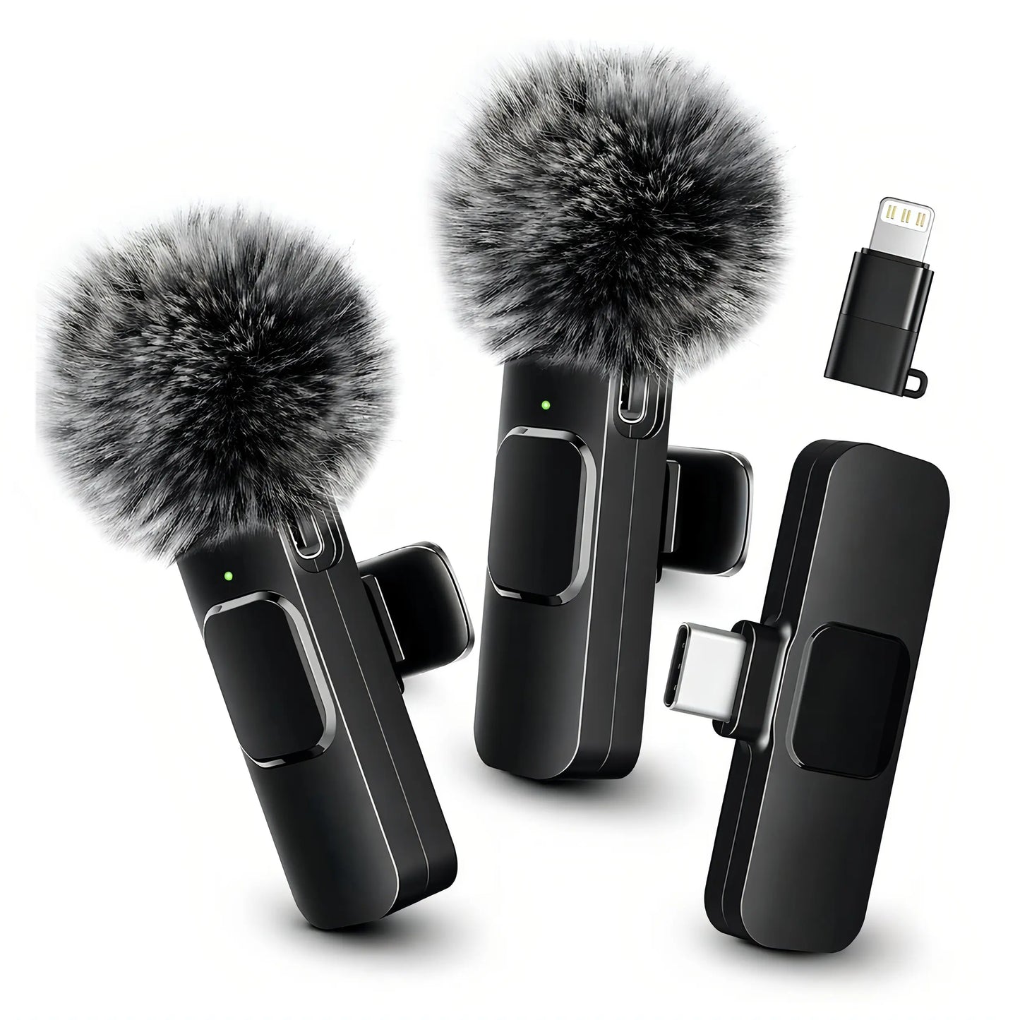 📎🎙️Wireless Lavalier Microphone with Noise Reduction- Plug-and-Play Portable USB-C Lapel Mic