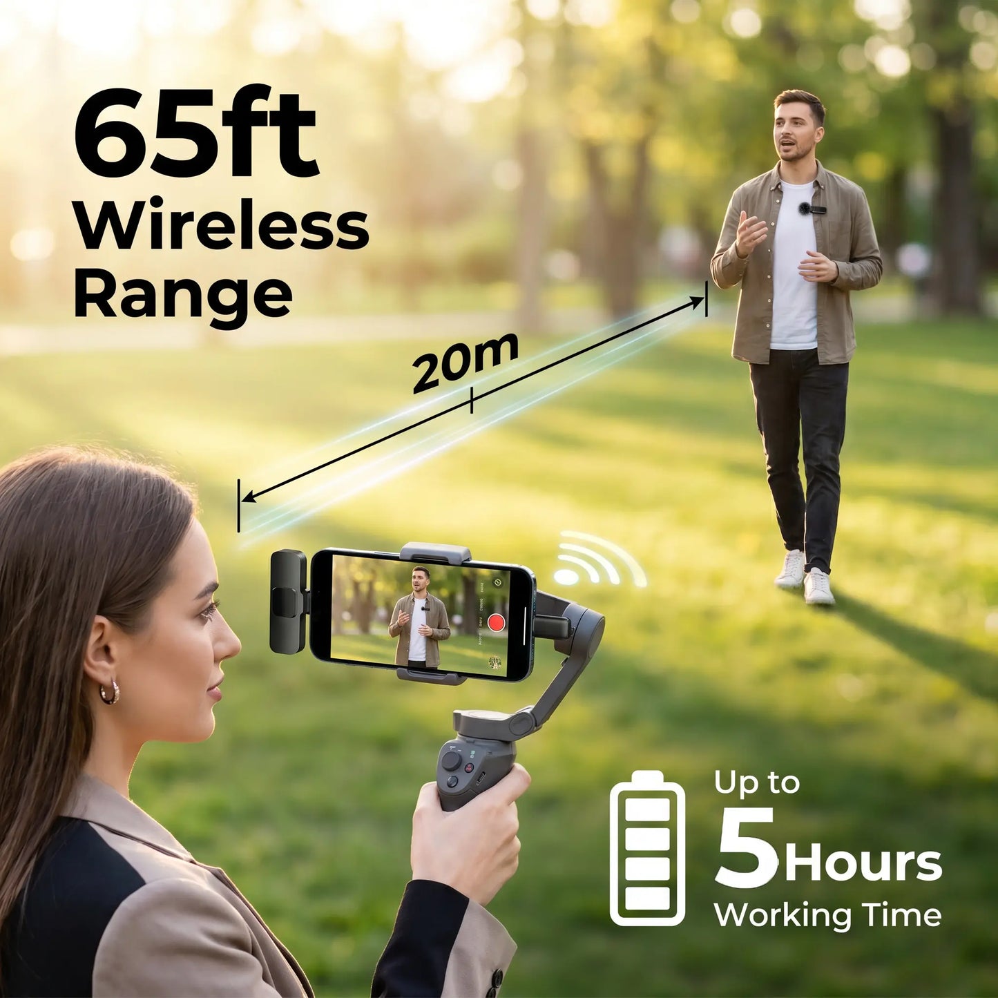 📎🎙️Wireless Lavalier Microphone with Noise Reduction- Plug-and-Play Portable USB-C Lapel Mic