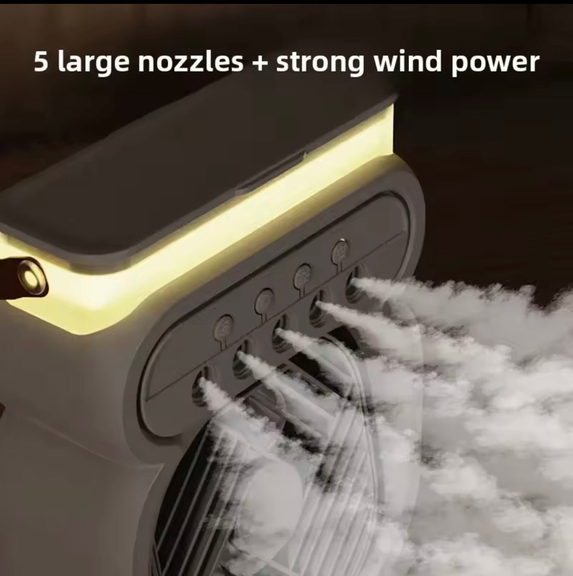 4-in-1 Spray Humidifier Fan Desktop Night Light Portable Cooling Water Mist Fan