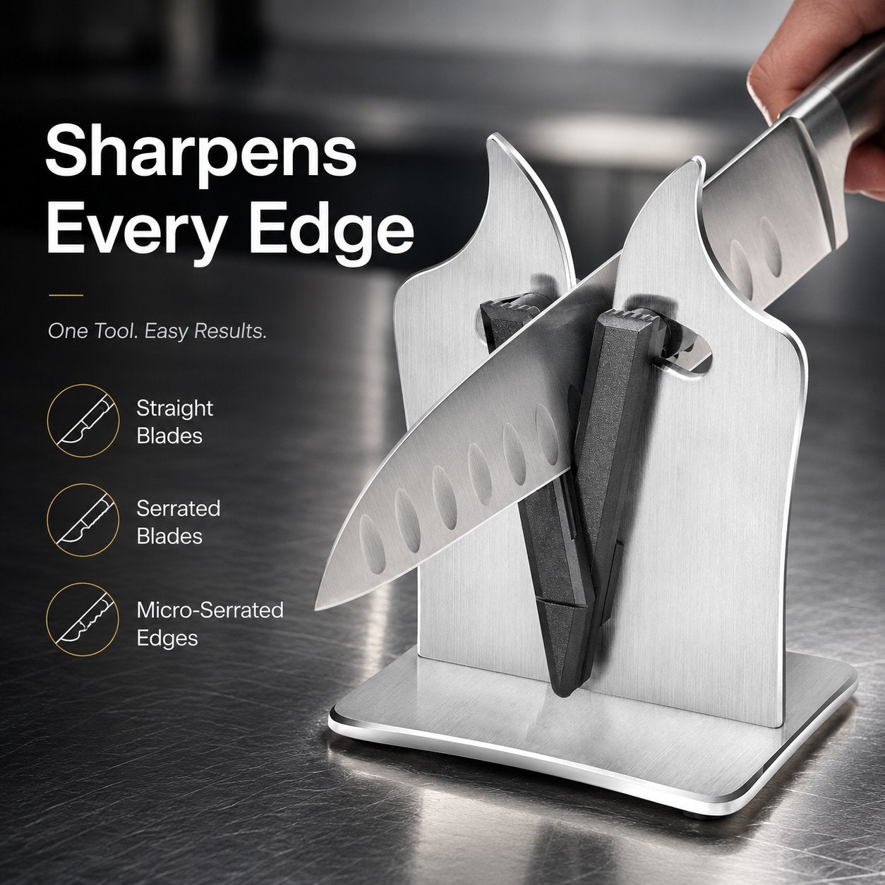 🔪 3-in-1 Professional Knife Sharpener – Adjustable 16°–32° for Fast, Precise Sharpening