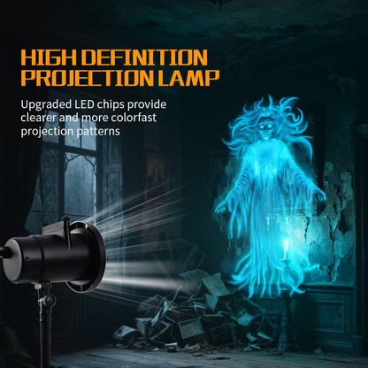 🎃Turn Your Home Into a Haunted Halloween Wonderland | 10 Unique HD Projection Patterns, 32FT Ultra-Large Display