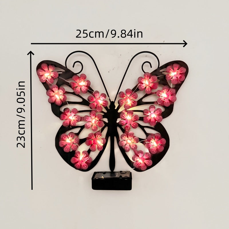 🔥Solar Lights Outdoor Metal Butterfly Wall Decor
