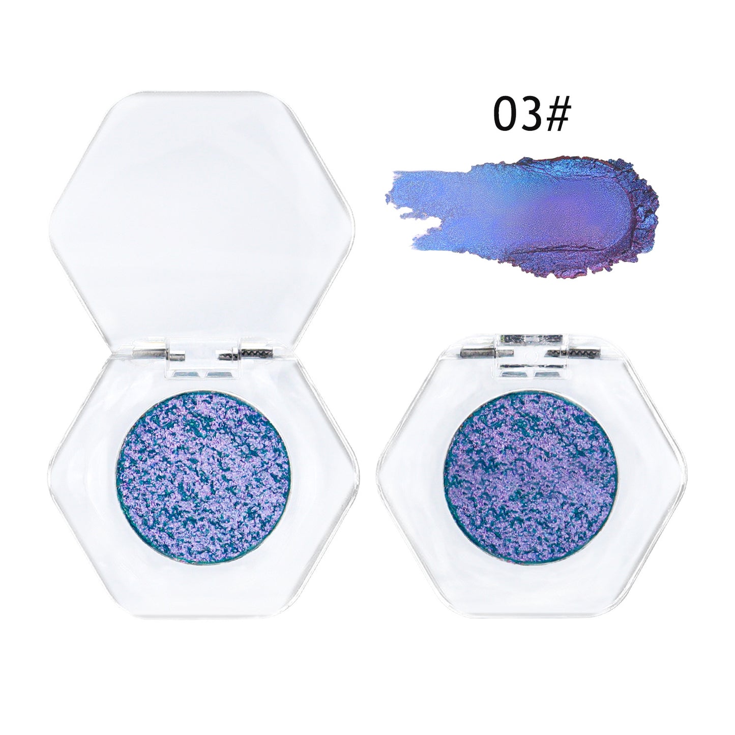 ✨ Talc-Free Duochrome Holographic Shimmer Eyeshadow, Color-Shifting Metallic Glitter