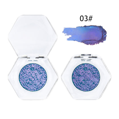 ✨ Talc-Free Duochrome Holographic Shimmer Eyeshadow, Color-Shifting Metallic Glitter