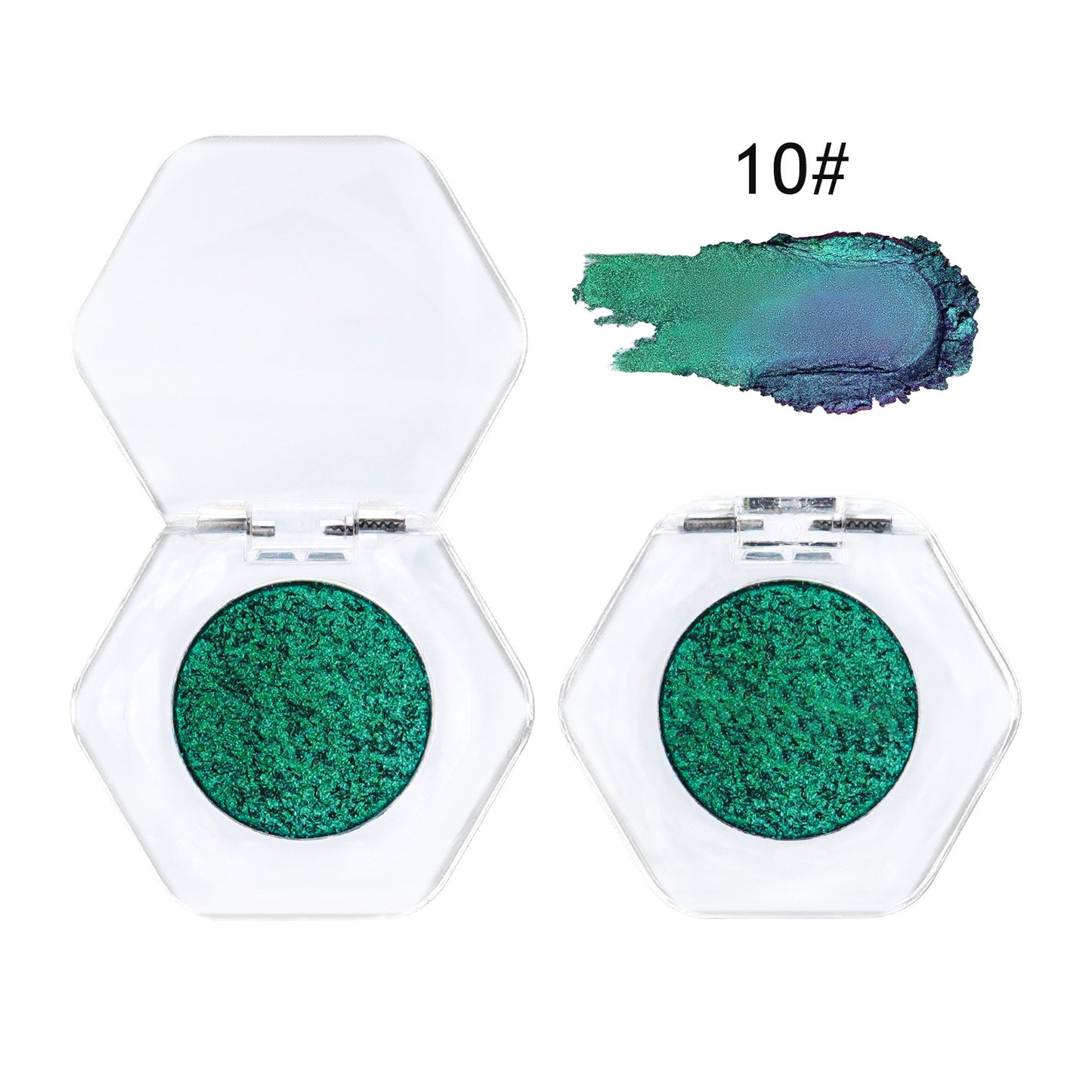 ✨ Talc-Free Duochrome Holographic Shimmer Eyeshadow, Color-Shifting Metallic Glitter