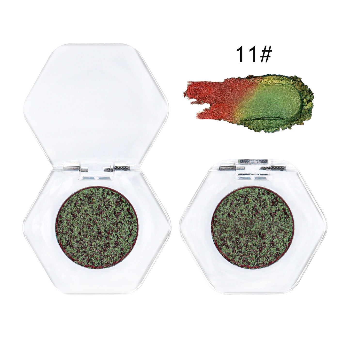✨ Talc-Free Duochrome Holographic Shimmer Eyeshadow, Color-Shifting Metallic Glitter