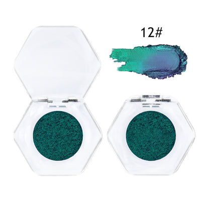 ✨ Talc-Free Duochrome Holographic Shimmer Eyeshadow, Color-Shifting Metallic Glitter
