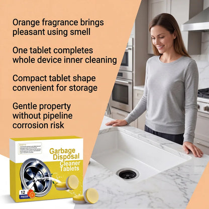 🍋Lemon-Scented Garbage Disposal Cleaning Tablets – Deep Clean & Freshen Drains (12 Pack)