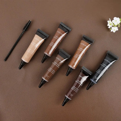 Eyebrow Dye Tint Waterproof Pour Eyebrow Gel Mascara Cream with Brush Kit 10ml