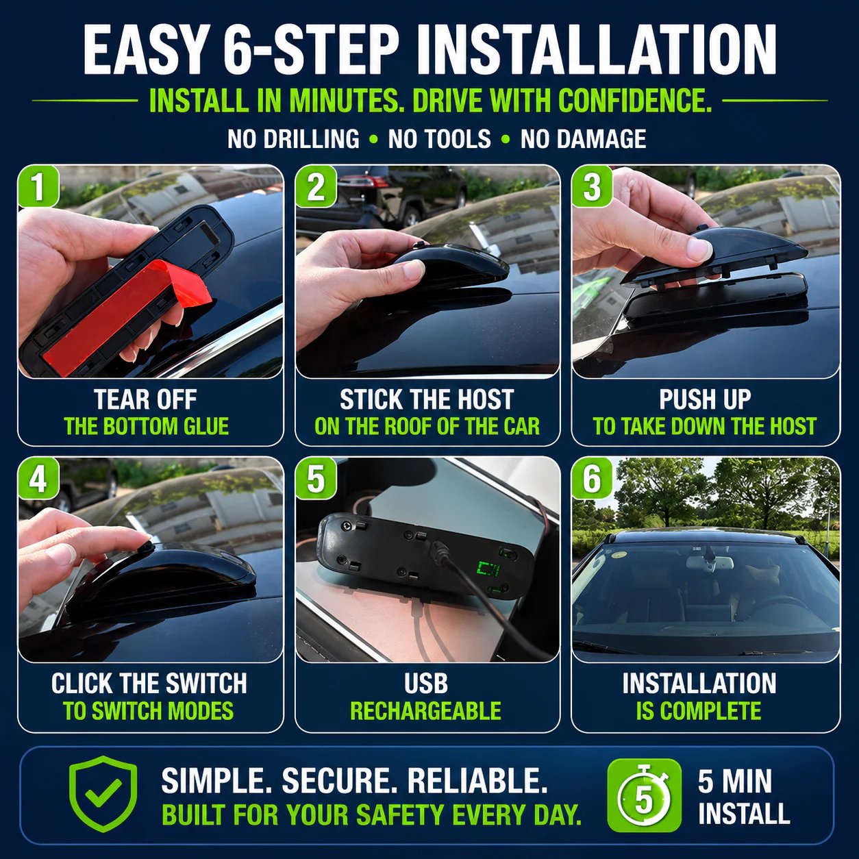 Car Laser Safety System | Vehicle Laser Collision Warning Protection