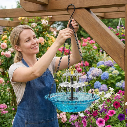 🔥🔥Solar Cascade Hanging Bird Bath Fountain🎁