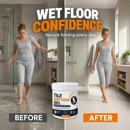 🏠💧Anti-Slip Tile Grip Gel – Reduces Slipperiness on Smooth Tiles, Quick-Dry Formula