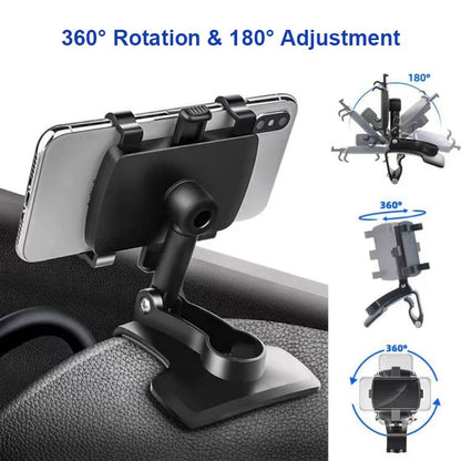 🔥360°Adjustable Car Dashboard Mobile Phone Holder📱Works with all mobile phones