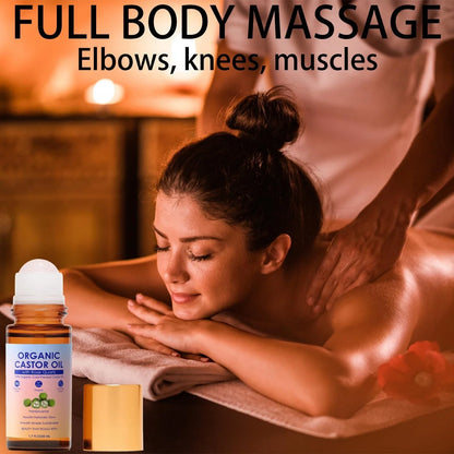 Organic Golden Castor Oil Roll-On with Rose Quartz