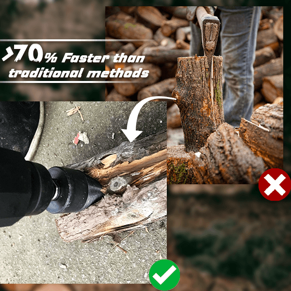 🔧The Professional Upgrade for Firewood Prep. Durable Drill Set Makes Quick Work of Logs🛠️⚡