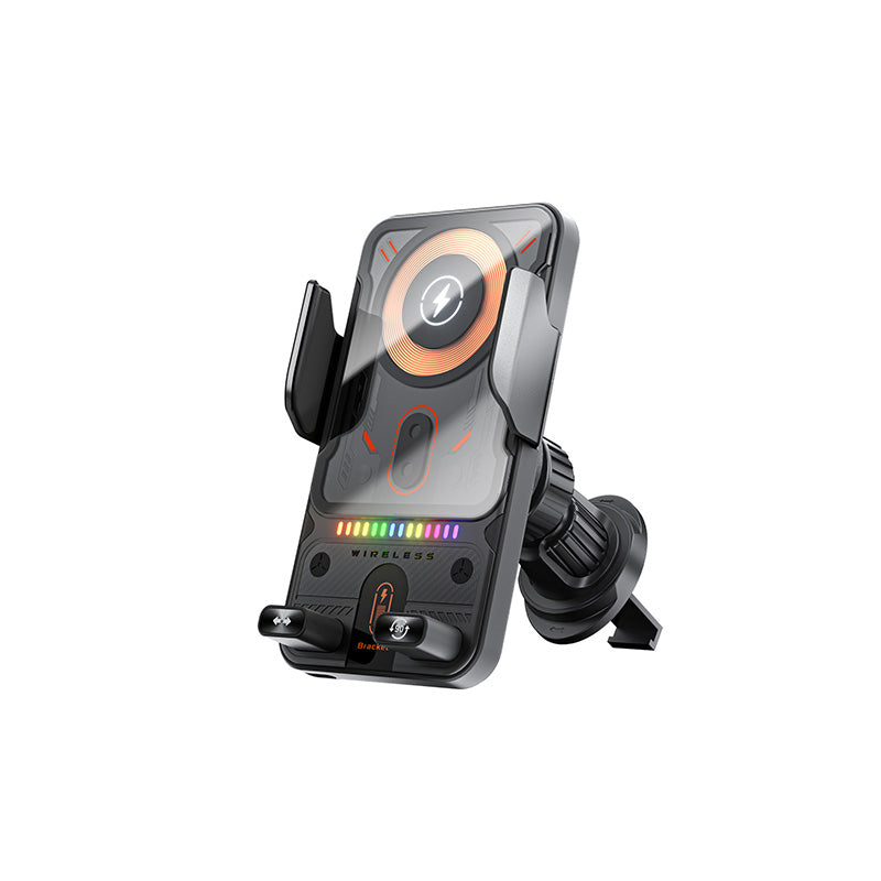 📱Smart 2-in-1 Car Rotating Mobile Phone Holder & Wireless Charger⚡